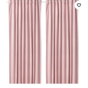 Sanela IKEA curtains in a dusty rose color